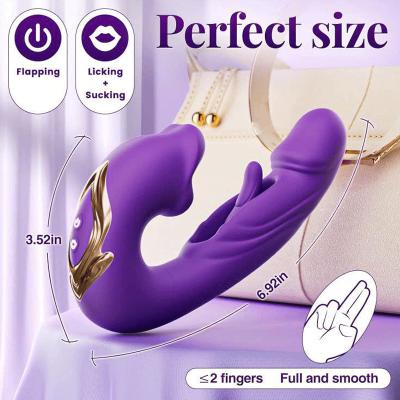 Dương vật rung kèm lưỡi liếm 3 in 1