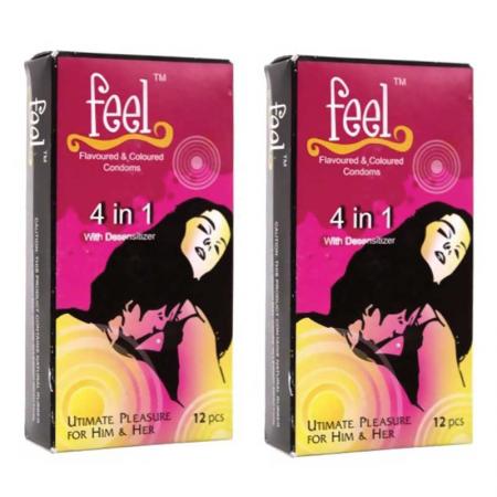 Mua bán 3 HỘP bao cao su Feel 4 in 1